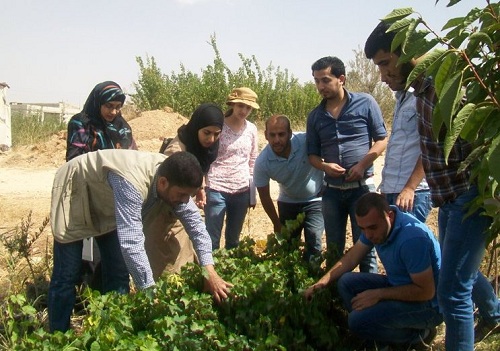 طلاب من كلية الزراعة في مديرية البقاع